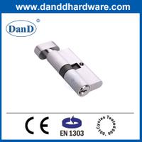 EN1303 Euro Profile Satin Chrome Brass Khóa cửa lỗ mộng Xi lanh-DDLC004-70mm-SC