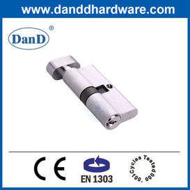 EN1303 Euro Profile Satin Chrome Brass Khóa cửa lỗ mộng Xi lanh-DDLC004-70mm-SC