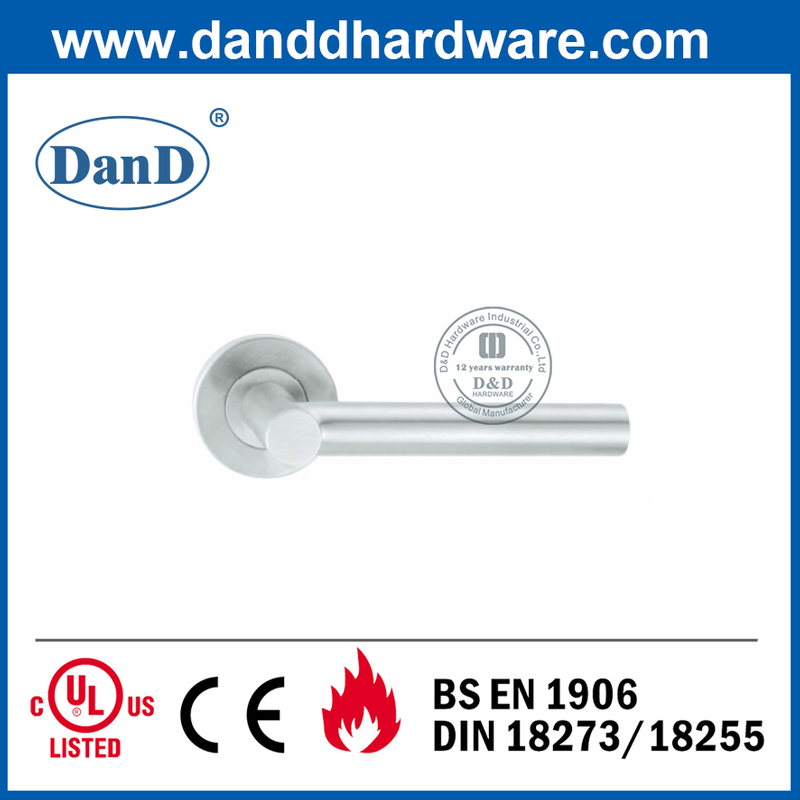 Tay nắm cửa đòn bẩy an toàn bằng thép không gỉ 304 cho cửa đôi-DDTH017