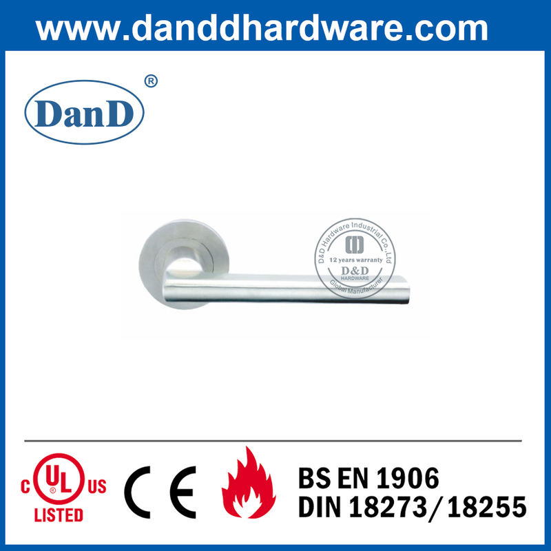 Tay cầm đòn bẩy rỗng lắp cửa bằng thép không gỉ 304 cho cửa xả-DDTH035