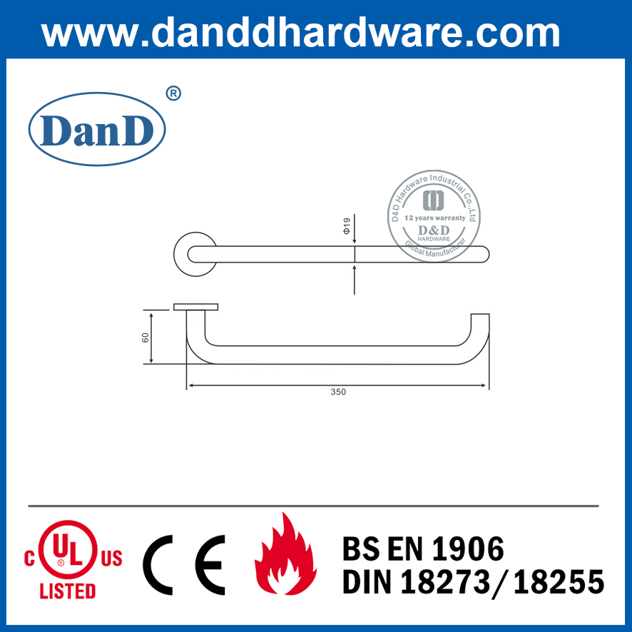 SS304 Thiết kế hình dạng tay cầm có chiều dài cần gạt vô hiệu hóa Tay cầm-DDTH037