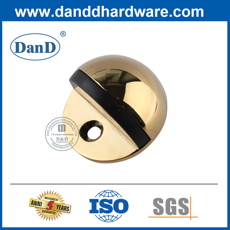Nút chặn cửa bằng vàng nửa vầng trăng bằng đồng thau được đánh bóng-DDDS001