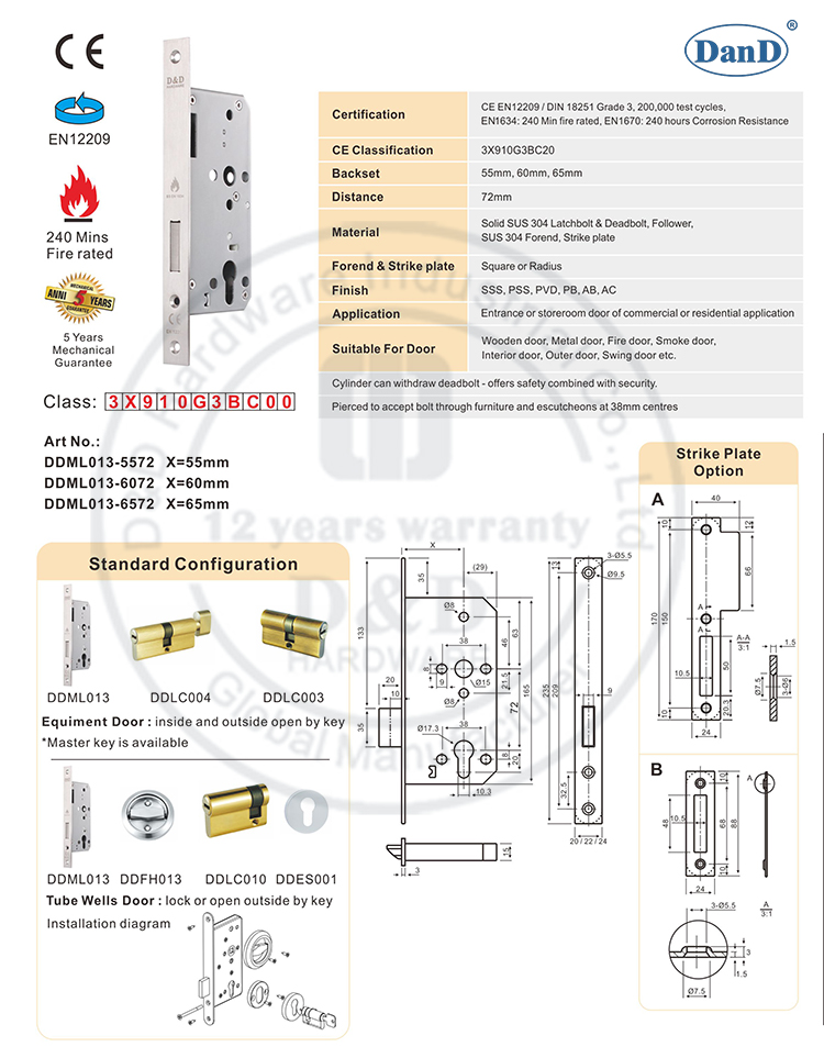 Phần cứng CE Deadbolt Lock-D và D