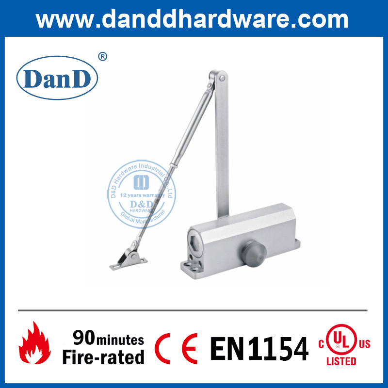 Máy đóng cửa thủy lực lò xo nhôm 180 độ yên tĩnh-DDDC003