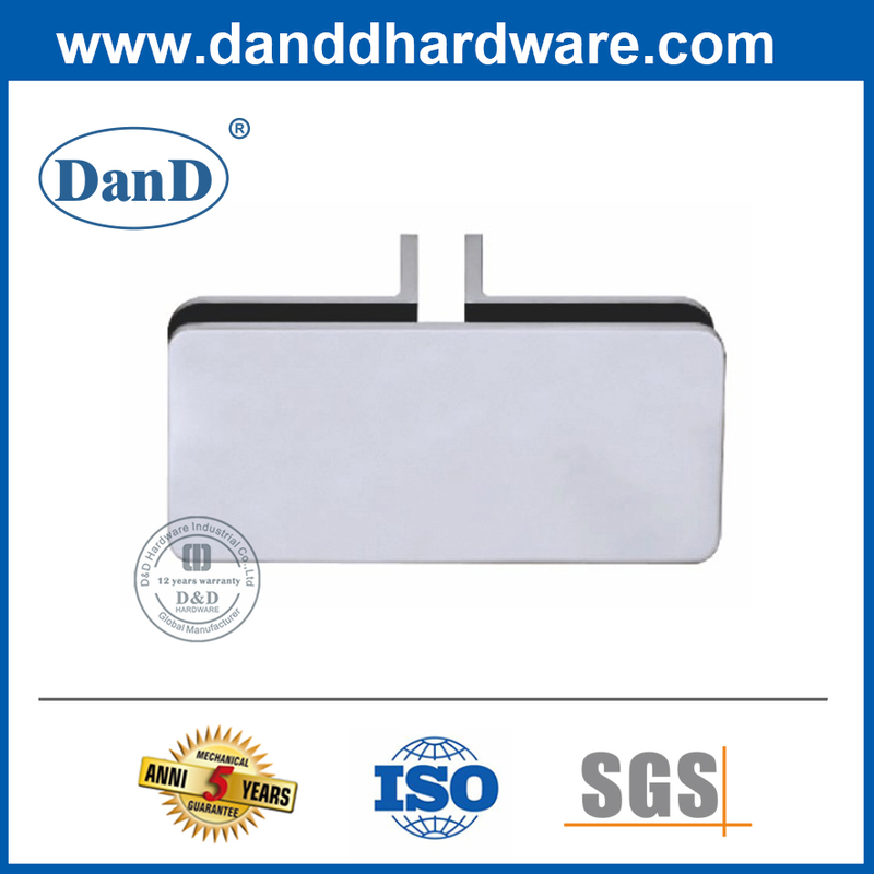 Kẹp kính phòng tắm bằng thép không gỉ màu bạc đặc biệt-DDGC007