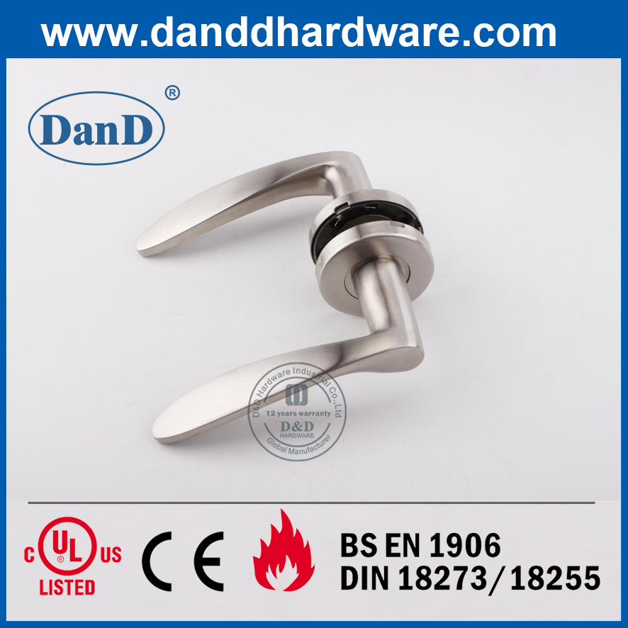Tay nắm cửa đòn bẩy rắn nội thất hiện đại bằng thép không gỉ 304-DDSH001