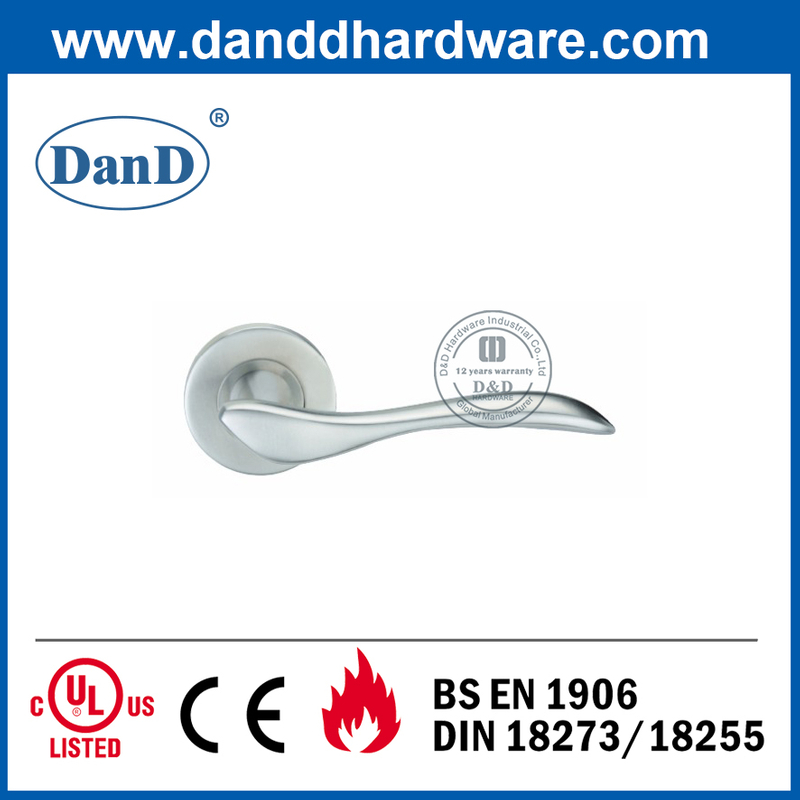 SS304 Tay nắm cửa phòng ngủ kiểu sóng hiện đại riêng tư-DDSH014