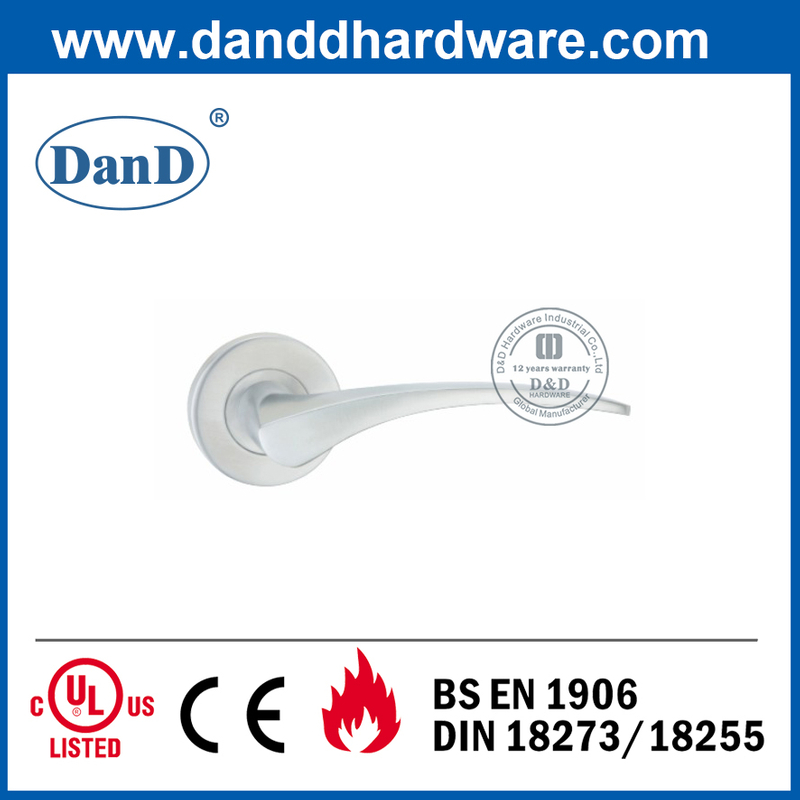 Tay nắm cửa đòn bẩy ngoài trời thương mại tròn SUS304 Rosette-DDSH013