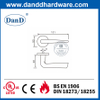 Tay nắm đòn bẩy cửa trước đôi SS304 hiện đại trên hình tròn Rose-DDSH022