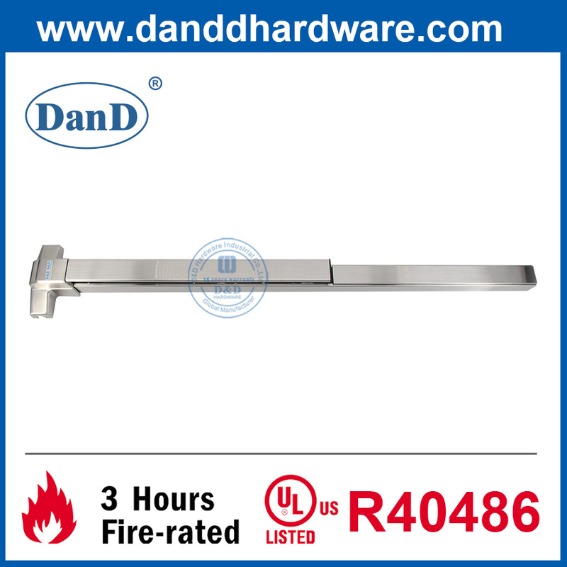 Khóa thanh đẩy hoảng loạn bằng thép không gỉ UL được liệt kê R40486 Thanh đẩy cửa thoát hiểm-DDPD004