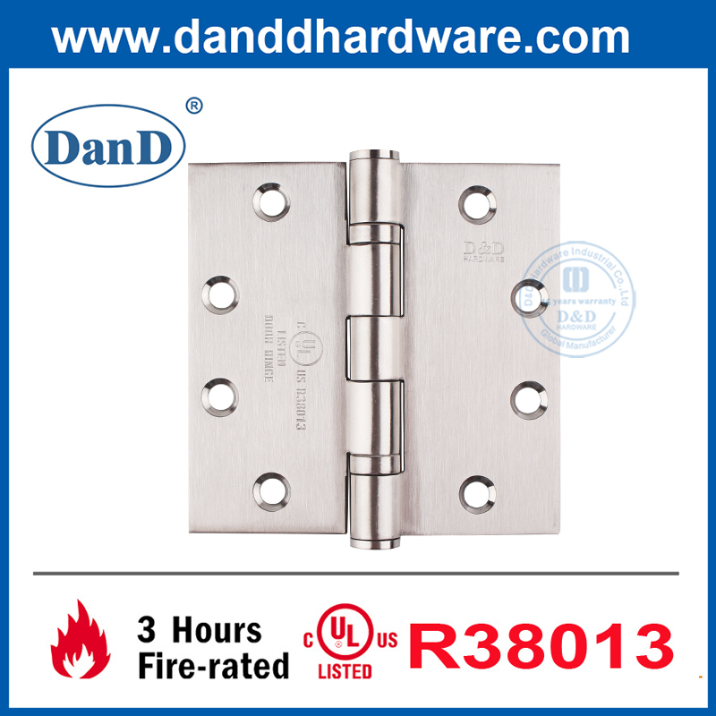 Bản lề bên ngoài màu bạc Bản lề ngoài trời bằng thép không gỉ được liệt kê UL-DDSS002-FR-4.5x4.5x3.4