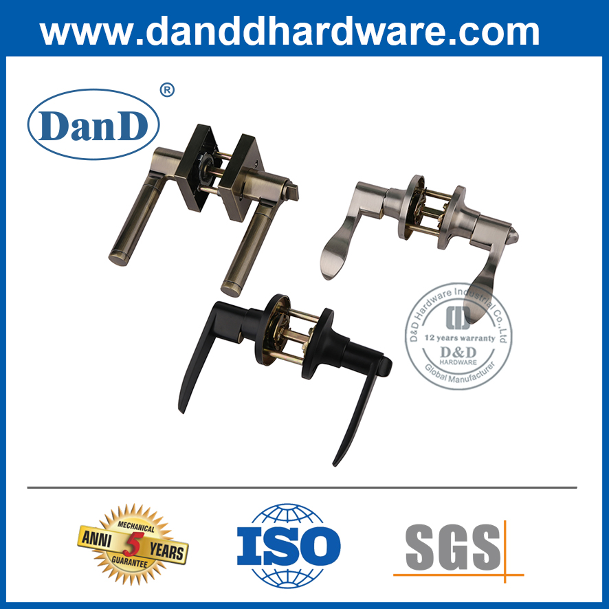 Hợp kim kẽm Tay cầm đòn bẩy bạc Chức năng bảo mật Lockset-DDLK017