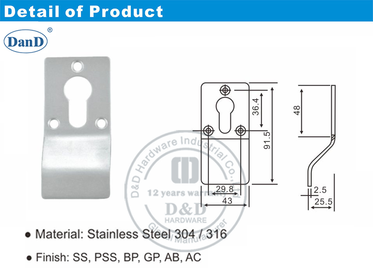 Phần cứng cửa kéo D và D cấp 304