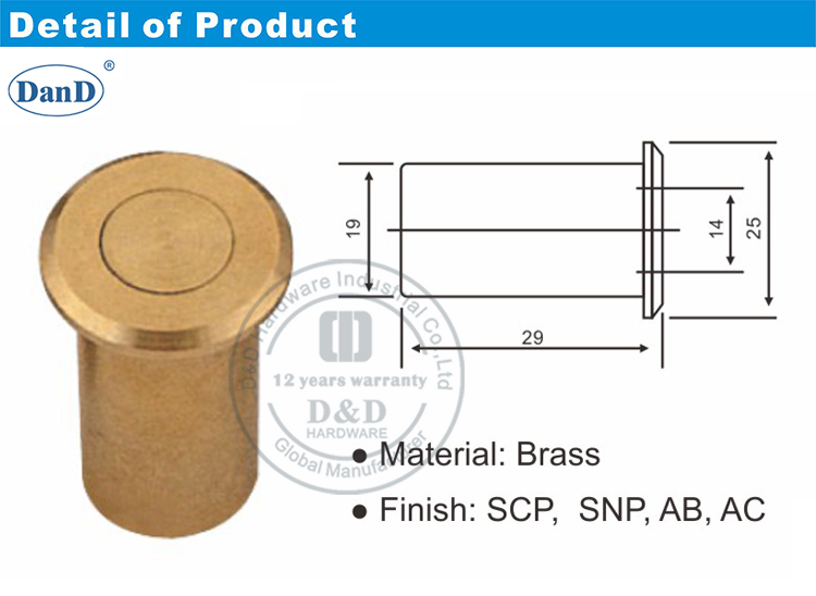 Chống bụi cho phần cứng Flush Bolt-D và D