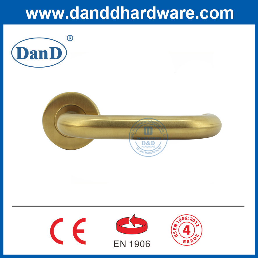 Tay nắm cửa bên trong EN1906 Tay nắm cửa bằng đồng thau Satin bằng thép không gỉ-DDTH001