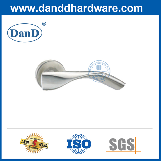 Tay nắm cửa Euro bằng thép không gỉ Đòn bẩy rắn Tay nắm cửa bên trong-DDSH049