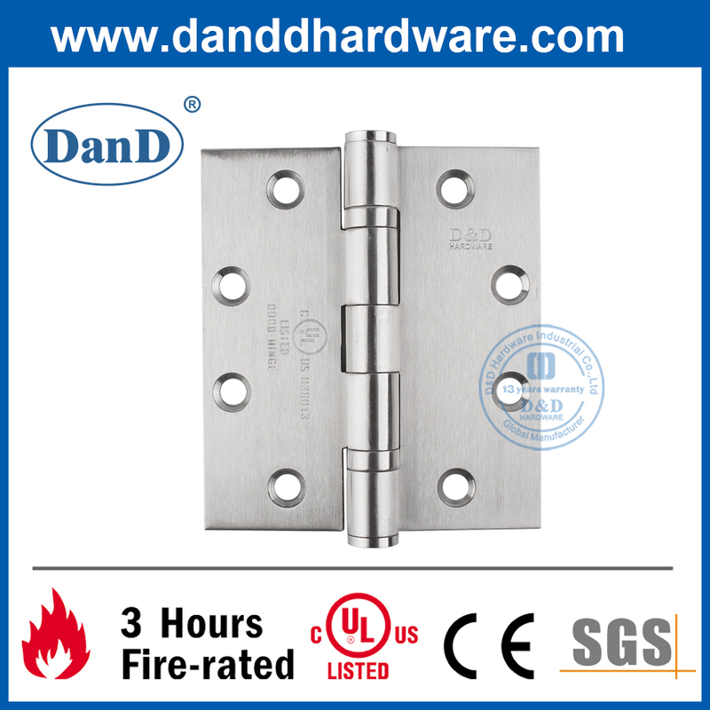 Bản lề vòng bi cứu hỏa được liệt kê SUS304 UL cho cửa ngoại thất thương mại-DDSS002-FR-4.5X4X3.0