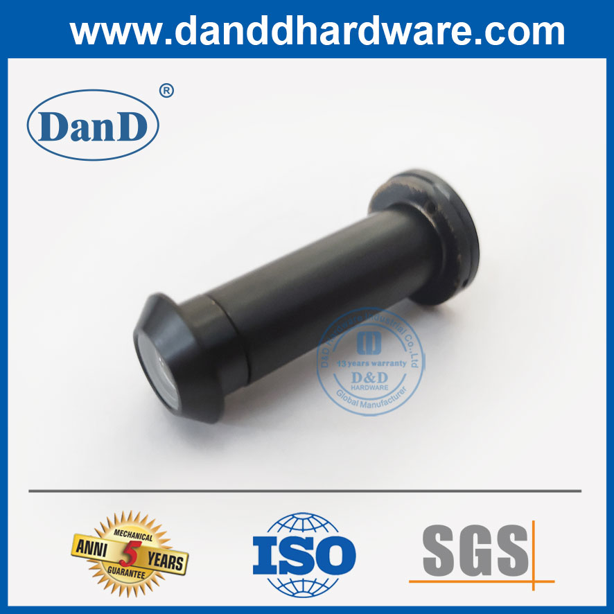 Cửa bên ngoài màu đen mờ với thiết bị quan sát góc rộng-DDDV001