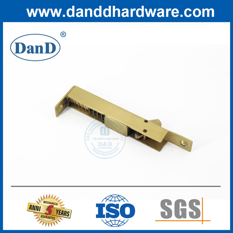 Khóa chốt cửa tự động SUS304 Gold Spring Sideways dành cho lối ra công cộng-DDDB023