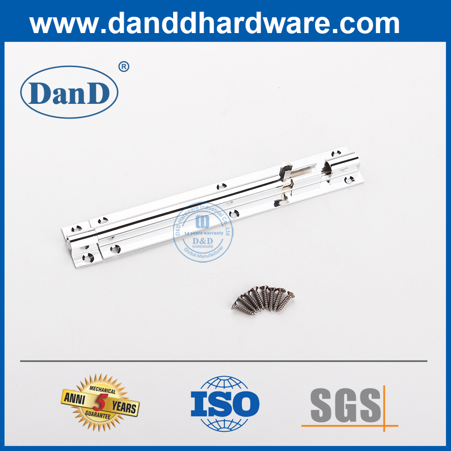 Chất liệu đồng thau bảo mật Chrome Tower Bolt 6 inch Nhà sản xuất-DDDB016