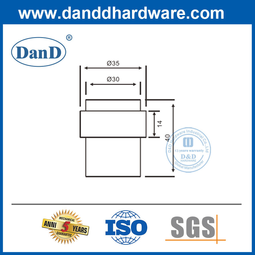 Chặn cửa gắn trên sàn Chặn cửa hiện đại bằng thép không gỉ-DDDS010