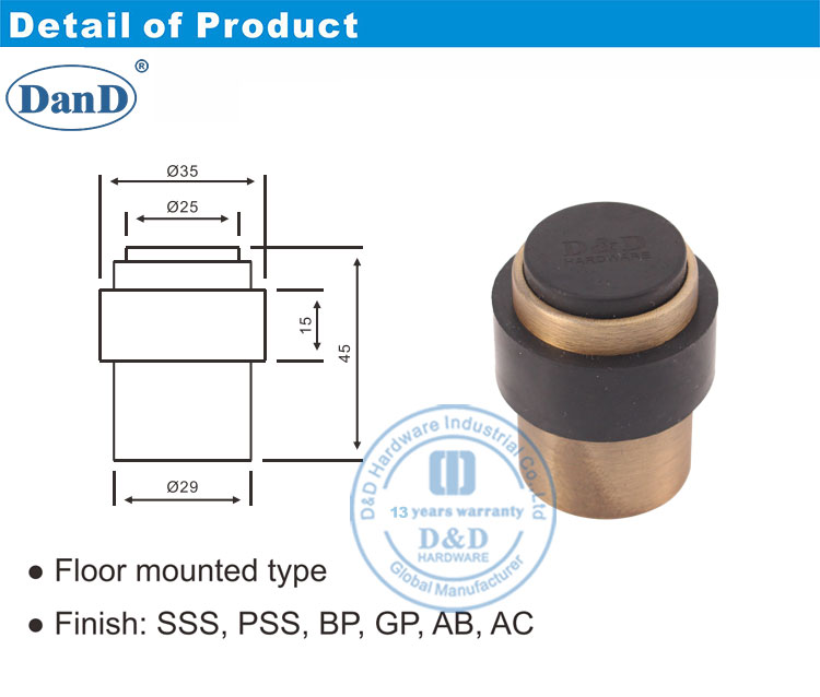 chặn cửa inox