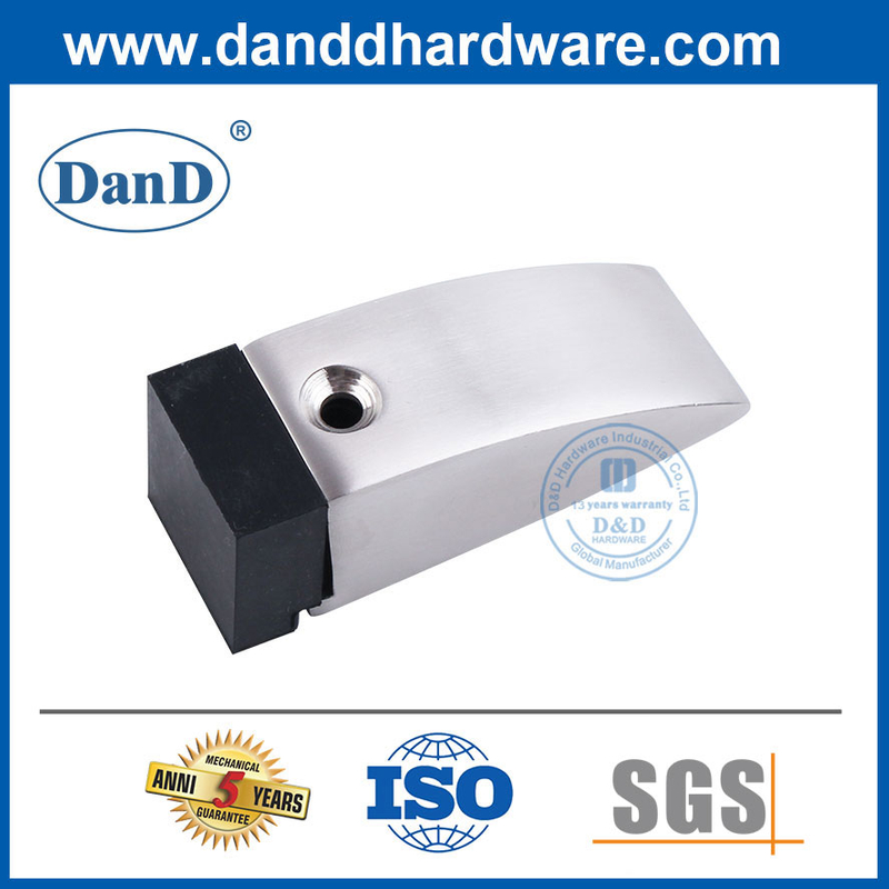 Chặn cửa bằng thép không gỉ màu bạc hiện đại cho cửa bên ngoài-DDDS013