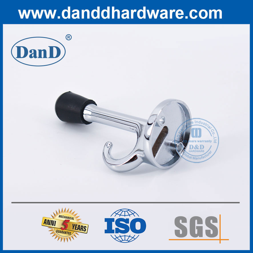 Nút chặn tường bằng hợp kim kẽm được đánh bóng bằng hợp kim kẽm cho cửa ra vào-DDDS020