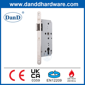 BS EN12209 Khóa mộng cửa thép không gỉ có tấm góc tròn-DDML011R-5572