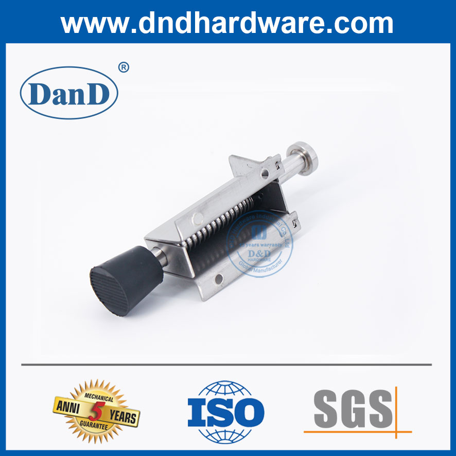 Chặn cửa hiện đại bằng thép không gỉ Chân lò xo vận hành bằng kim loại cho cửa gỗ-DDDS035