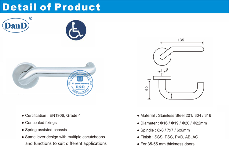 Phần cứng tay cầm lỗ mộng-D và D