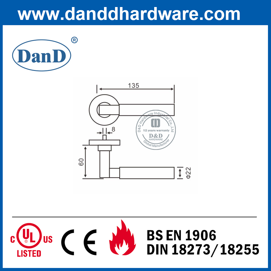 Tay nắm cửa gỗ đặc biệt SUS304 Bạc chất lượng cao-DDTH023