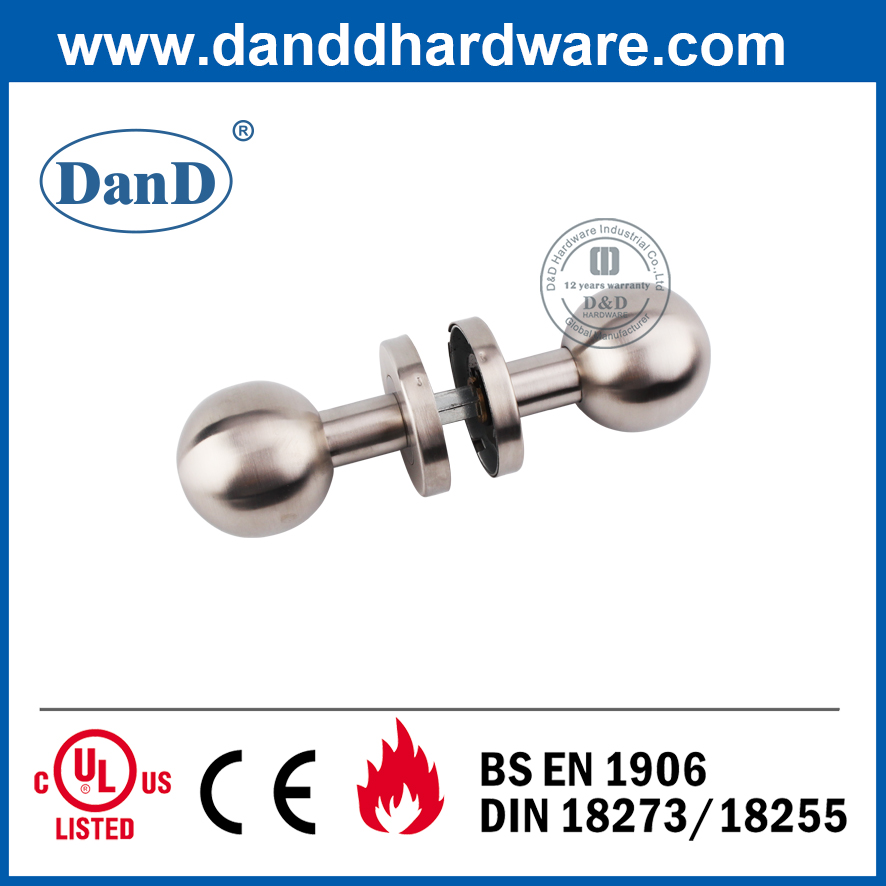 Núm cửa trang trí bên trong loại tròn SUS304 màu bạc-DDTH031