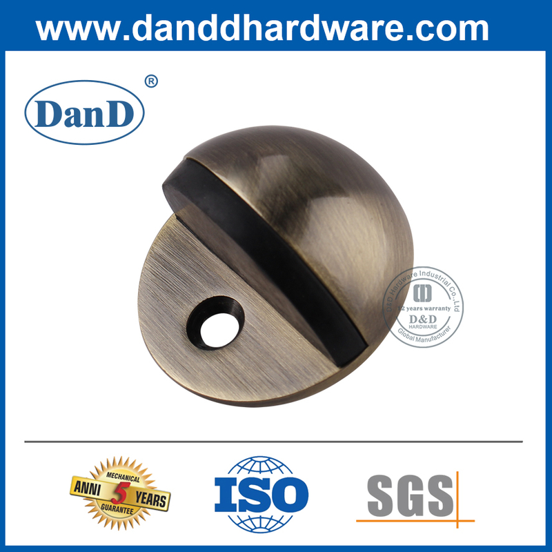 Chặn cửa gắn trên sàn bằng đồng thau cổ bằng thép không gỉ-DDDS001