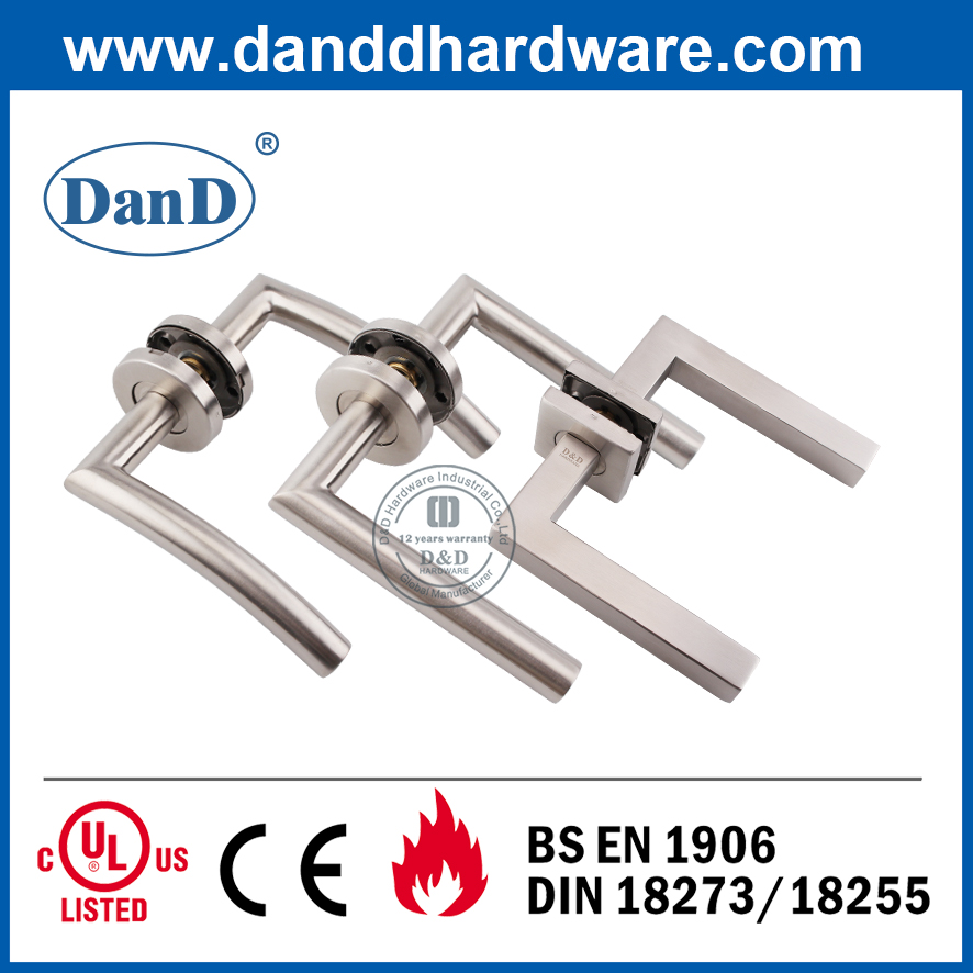 Tay nắm cửa đòn bẩy rỗng bằng thép không gỉ 304 cho cửa trước-DDTH033