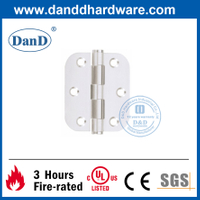 Bản lề cửa kim loại màu bạc 201 thép không gỉ có góc tròn-DDSS047