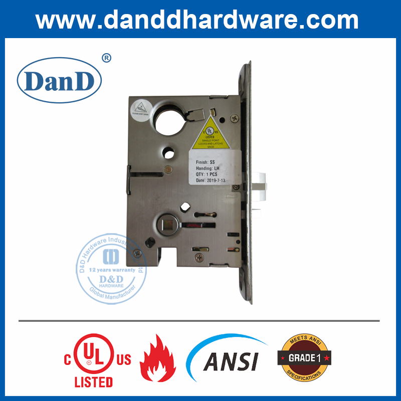Khóa cửa kiểu Mỹ cấp 1 SS304 ANSI cho kho-DDAL07