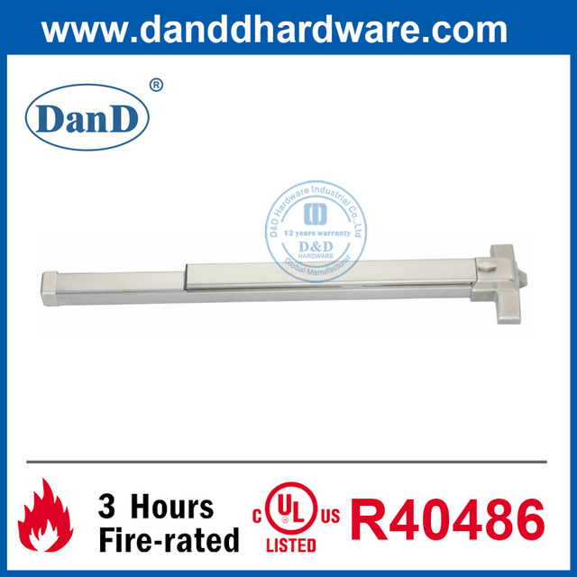 Thiết bị thoát hiểm hoảng loạn thanh đẩy vành SS304 với tính năng Dogging-DDPD007