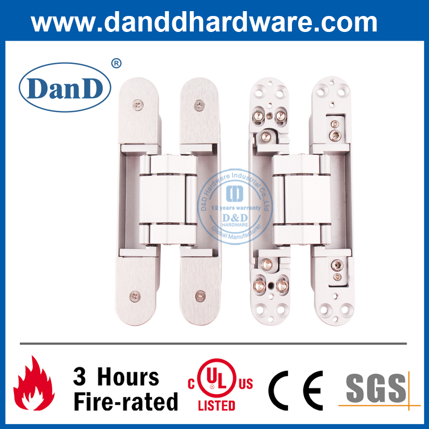 Bản lề cửa giấu 3D bằng hợp kim kẽm màu bạc cho cửa nặng-DDCH008-G80