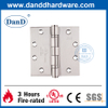 Bản lề cửa gỗ chống cháy hoàn toàn bằng thép không gỉ UL 304-DDSS002-FR-4.5X4.5X3