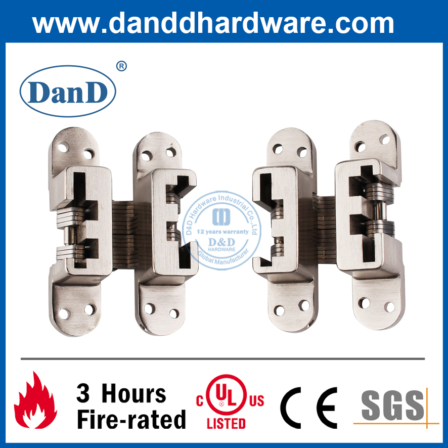 Bản lề cửa ẩn bằng thép không gỉ màu bạc cho cửa gỗ-DDCH007-G50