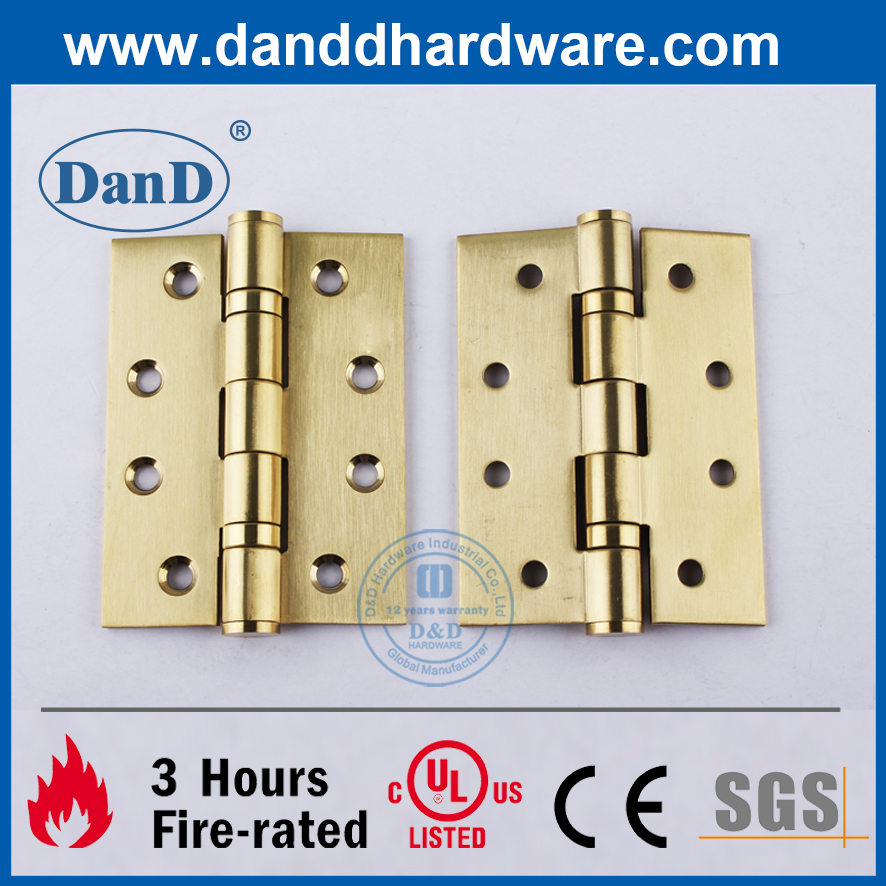 Bản lề cửa chống cháy bằng thép không gỉ 201 mạ vàng-DDSS001-4X3X3