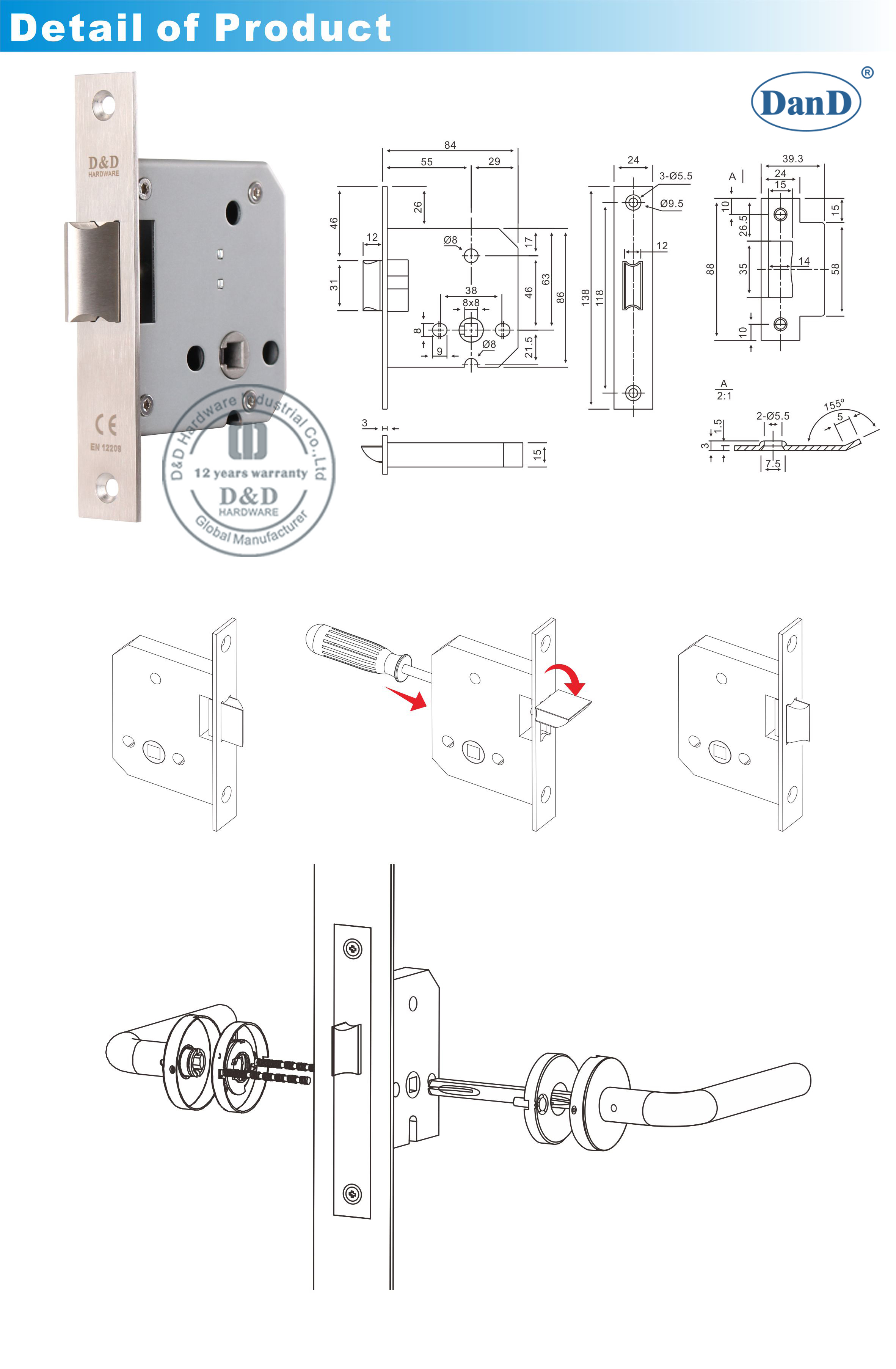 Khóa Cửa Thân-D và Phần Cứng D