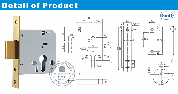 Khóa Cửa Thân-D và Phần Cứng D