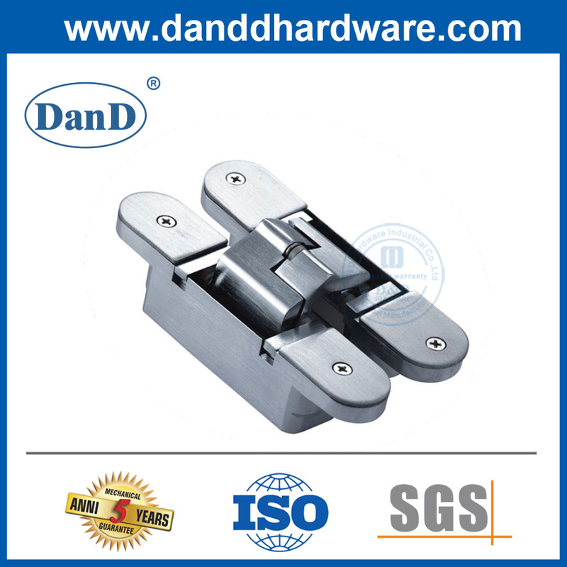 Bản lề điều chỉnh 180 độ Bản lề bằng thép không gỉ Bản lề ẩn 3D trung bình cho cửa gỗ xoay-DDCH012