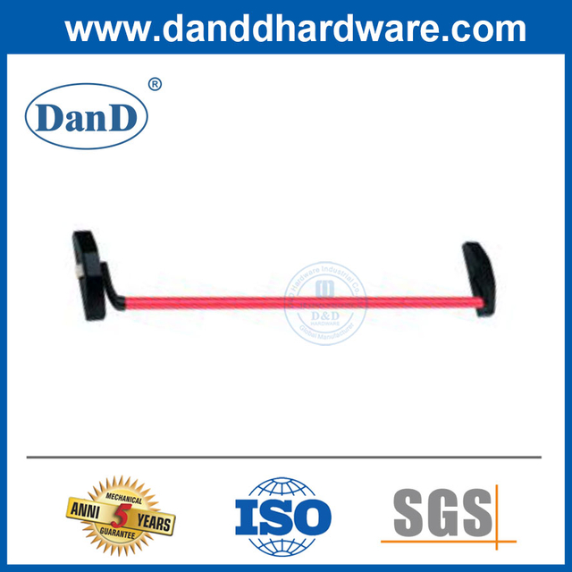 Thiết bị thanh thoát hoảng loạn Cross Bar Thiết bị thanh thoát hoảng loạn đơn bằng thép có màu đỏ và đen-DDPD034