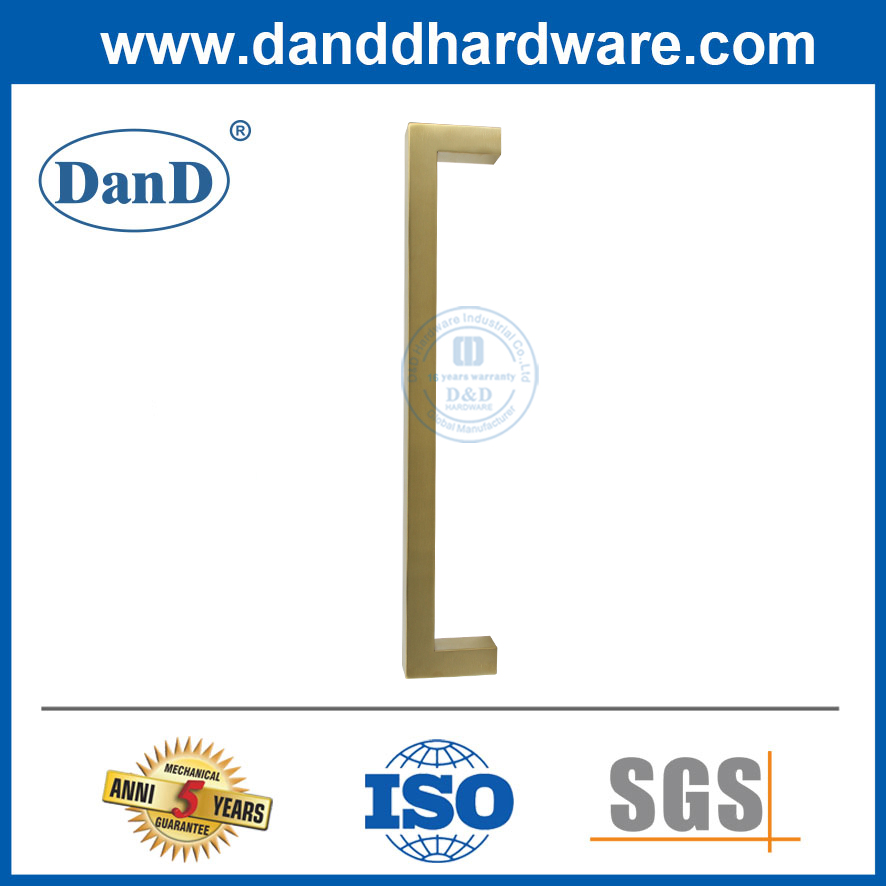 Tay nắm cửa thương mại Tay nắm kéo bằng thép không gỉ Kính vàng vàng cho cửa-DDPH034