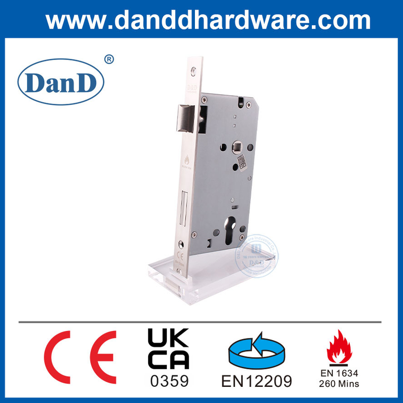 Thị trường Châu Âu Khóa an ninh cửa trước bằng thép không gỉ được xếp hạng chống cháy CE cho cửa-DDML009-6072