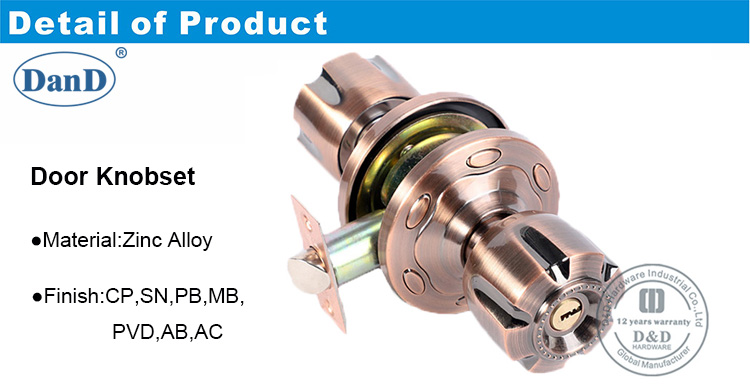 Passage Tubular Knobset-DDLK052-D v&agrave; D Phần cứng