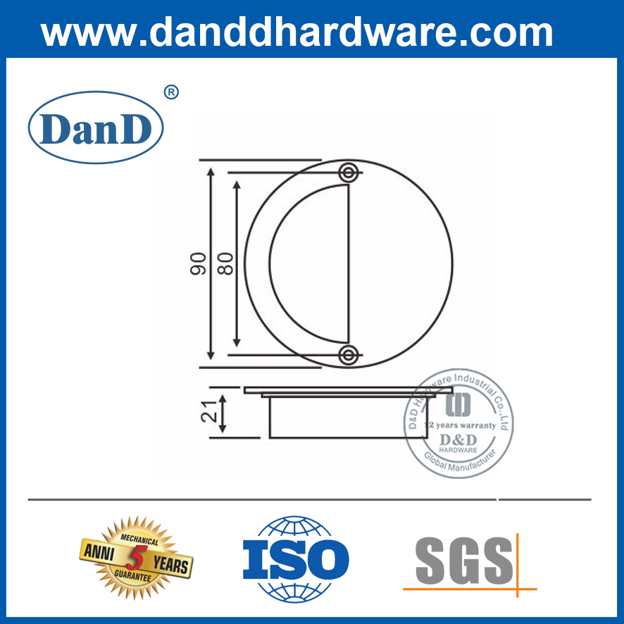 Nội thất inox Cửa trượt tròn Pull-DDFH011